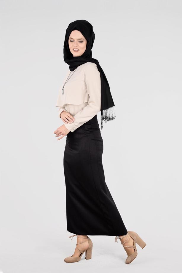 Vêtements hijab  T 8629 Dar Kesim Etek-Ers Fashion - TRENDTESETTÜR