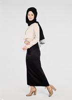 Vêtements hijab NOIR T 8629 Dar Kesim Etek-Ers Fashion