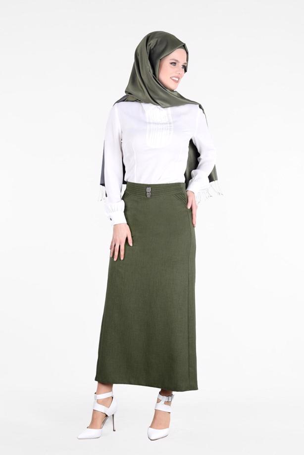 Vêtements hijab  T 8629 Dar Kesim Etek-Ers Fashion - TRENDTESETTÜR