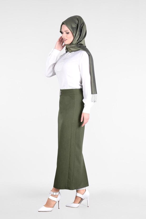 Vêtements hijab  T 8629 Dar Kesim Etek-Ers Fashion - TRENDTESETTÜR