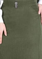 Vêtements hijab KAKI T 8629 Dar Kesim Etek-Ers Fashion