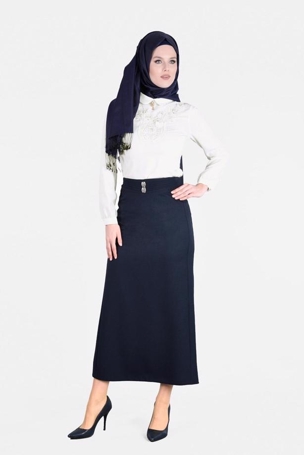 Vêtements hijab  T 8629 Dar Kesim Etek-Ers Fashion - TRENDTESETTÜR