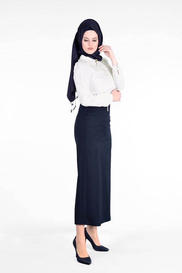 Vêtements hijab  T 8629 Dar Kesim Etek-Ers Fashion - TRENDTESETTÜR