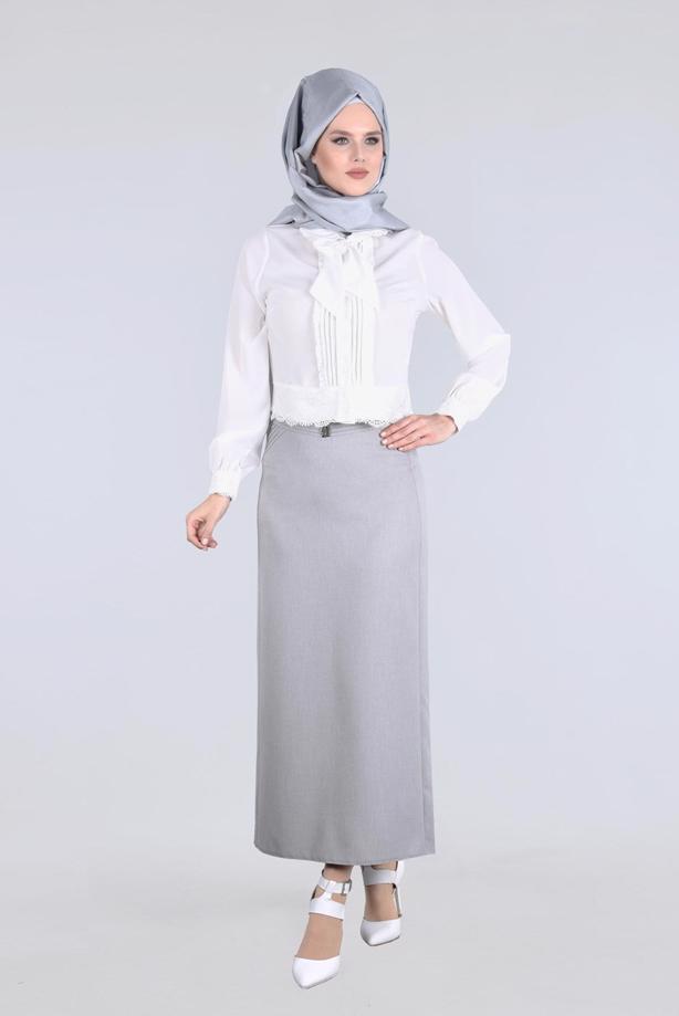 Vêtements hijab  T 8629 Dar Kesim Etek-Ers Fashion - TRENDTESETTÜR