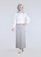 Vêtements hijab BEIGE T 8629 Dar Kesim Etek-Ers Fashion