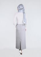 Vêtements hijab BEIGE T 8629 Dar Kesim Etek-Ers Fashion