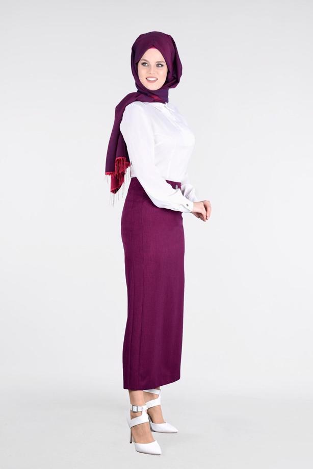 Vêtements hijab  T 8629 Dar Kesim Etek-Ers Fashion - TRENDTESETTÜR