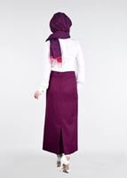 Vêtements hijab POURPRE T 8629 Dar Kesim Etek-Ers Fashion