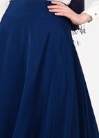 Tesettür giyim LACİVERT T 8696 Allday-Yüksek Bel Etek