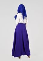 Tesettür giyim LACİVERT T 8696 Allday-Yüksek Bel Etek