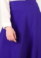 Tesettür giyim LACİVERT T 8696 Allday-Yüksek Bel Etek