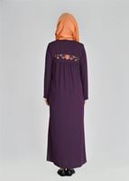 Tesettür giyim MOR T 90971 Elegance-Nakış Detaylı Ferace