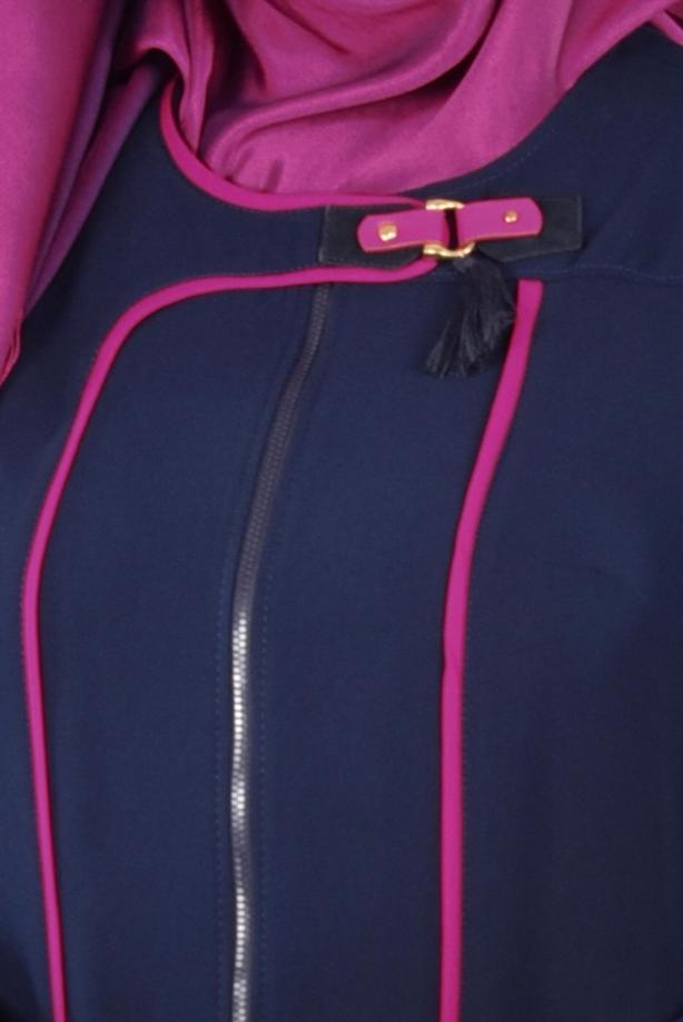 Vêtements hijab  T 8195 Nil Crep Tesettür Ferace-Alv Fashion - TRENDTESETTÜR