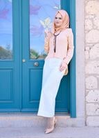 Tesettür giyim KREM T 0204 Kapri Pantolon-Pr Collection
