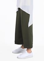 Tesettür giyim HAKİ T 0204 Kapri Pantolon-Pr Collection