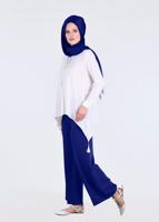 Tesettür giyim LACİVERT EN BOY LİKRALI PANTOLON 1009