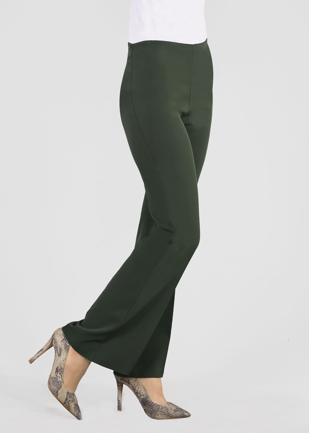 Tesettür giyim HAKİ T 3104 İspanyol Kesim Pantolon-Pr Collection