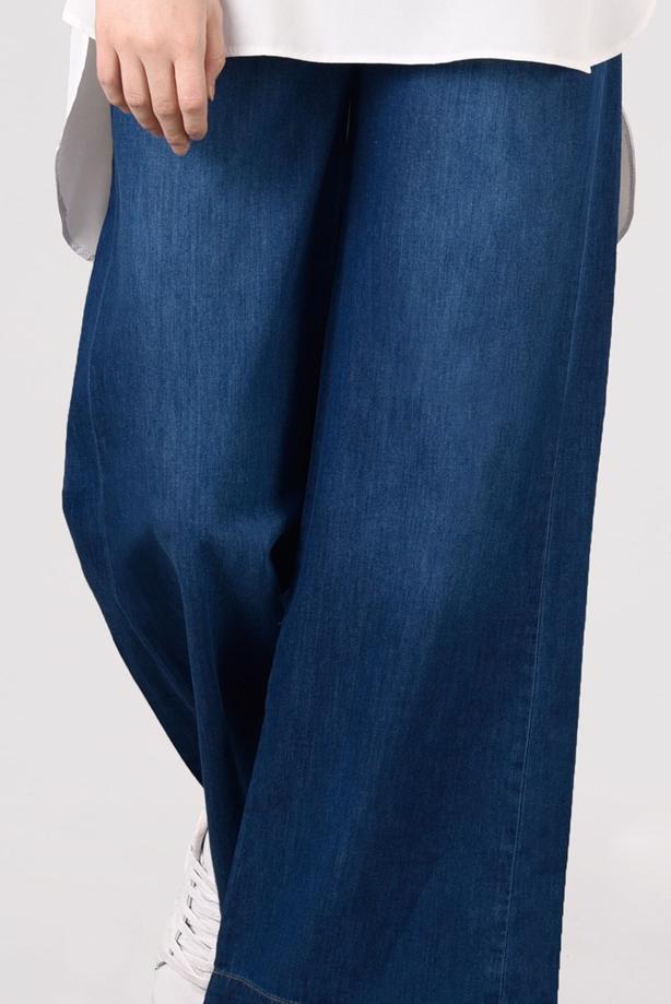 Tesettür giyim  T 3252  Kuşaklı  Bol Paça Pantolon-Magazin - TRENDTESETTÜR