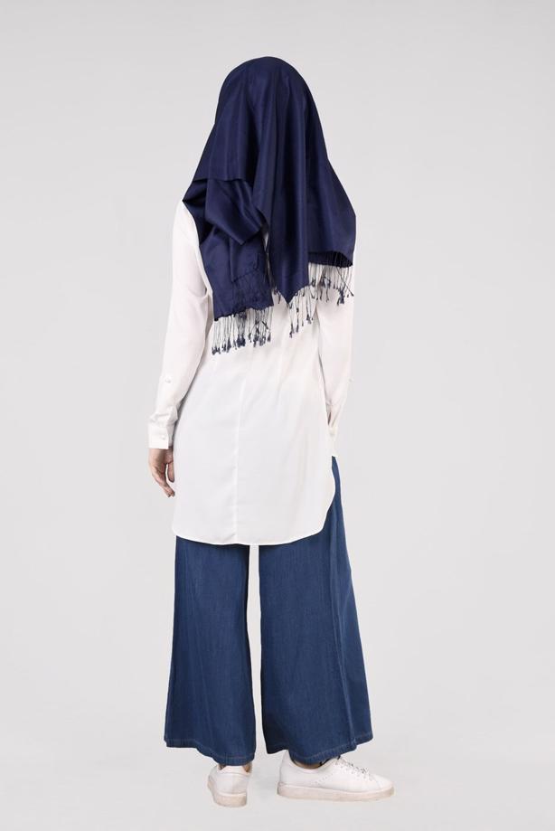 Tesettür giyim  T 3352 Magazin-İspanyol Paça Pantolon - TRENDTESETTÜR