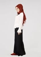 Tesettür giyim SİYAH T 4805 ModaBu- Petek Kumaş Pantolon