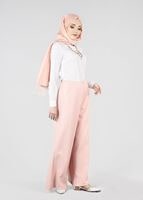 Tesettür giyim PUDRA T 4805 ModaBu- Petek Kumaş Pantolon