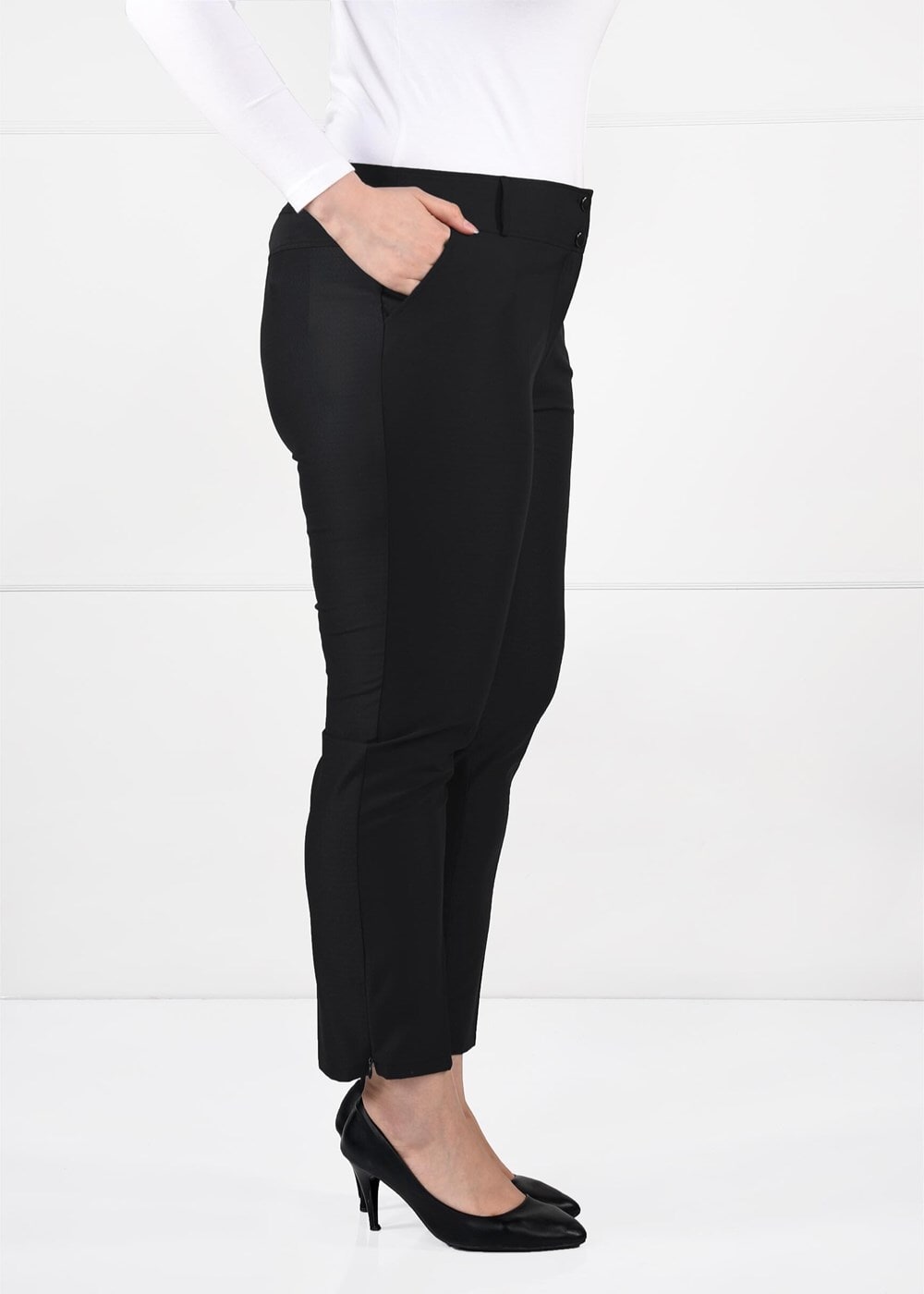 Vêtements hijab NOIR T 7010 Buğu 8017 Pantolon-Alv Fashion