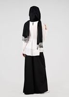 Tesettür giyim SİYAH T 7615 Allday- Bol Paça Pantolon