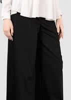Tesettür giyim SİYAH T 7615 Allday- Bol Paça Pantolon
