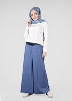 Tesettür giyim MAVİ T 7615 Allday- Bol Paça Pantolon