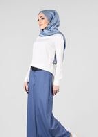 Tesettür giyim MAVİ T 7615 Allday- Bol Paça Pantolon