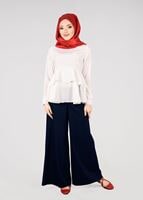 Tesettür giyim LACİVERT T 7615 Allday- Bol Paça Pantolon