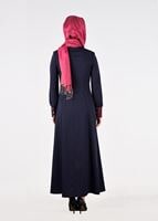 Vêtements hijab BLEU MARINE T 1703 Derin Tesettür Pardesü-Alv Fashion