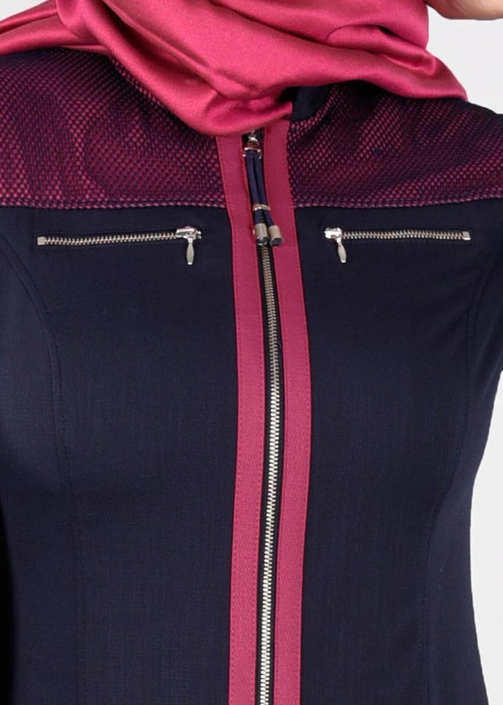 Vêtements hijab BLEU MARINE T 1703 Derin Tesettür Pardesü-Alv Fashion