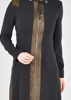 Tesettür giyim SİYAH T 1705 Virona Tesettür Pardesü-Alv Fashion