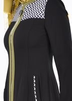 Tesettür giyim SİYAH T 1708 Farah Tesettür Pardesü-Alv Fashion