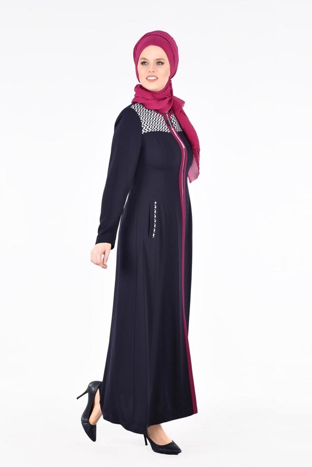 Vêtements hijab  T 1708 Farah Tesettür Pardesü-Alv Fashion - TRENDTESETTÜR