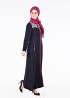 Hijab clothing NAVY BLUE T 1708 Farah Tesettür Pardesü-Alv Fashion