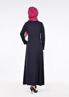 Hijab clothing NAVY BLUE T 1708 Farah Tesettür Pardesü-Alv Fashion