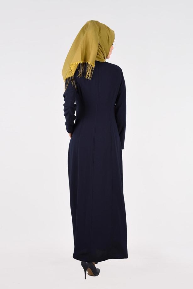 Vêtements hijab  T 1714 Picasso Tesettür Pardesü-Alv Fashion - TRENDTESETTÜR