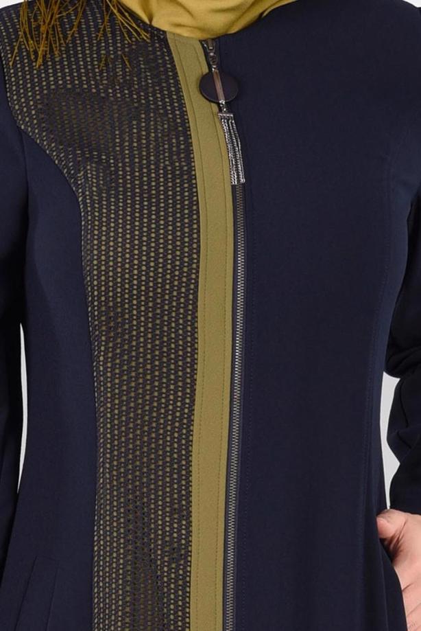 Vêtements hijab  T 1714 Picasso Tesettür Pardesü-Alv Fashion - TRENDTESETTÜR