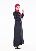 Vêtements hijab BLEU MARINE T 1716 Elite Tesettür Pardesü-Alv Fashion