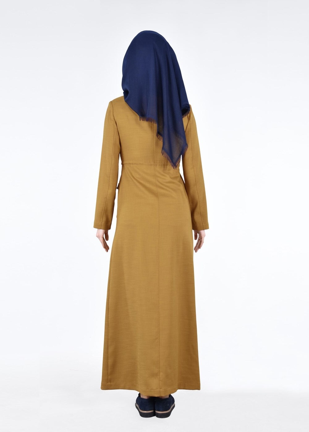 Tesettür giyim YEŞİL T 1722 New Shine Tesettür Pardesü-Alv Fashion