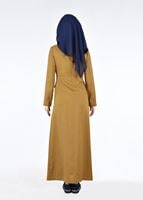 Tesettür giyim YEŞİL T 1722 New Shine Tesettür Pardesü-Alv Fashion