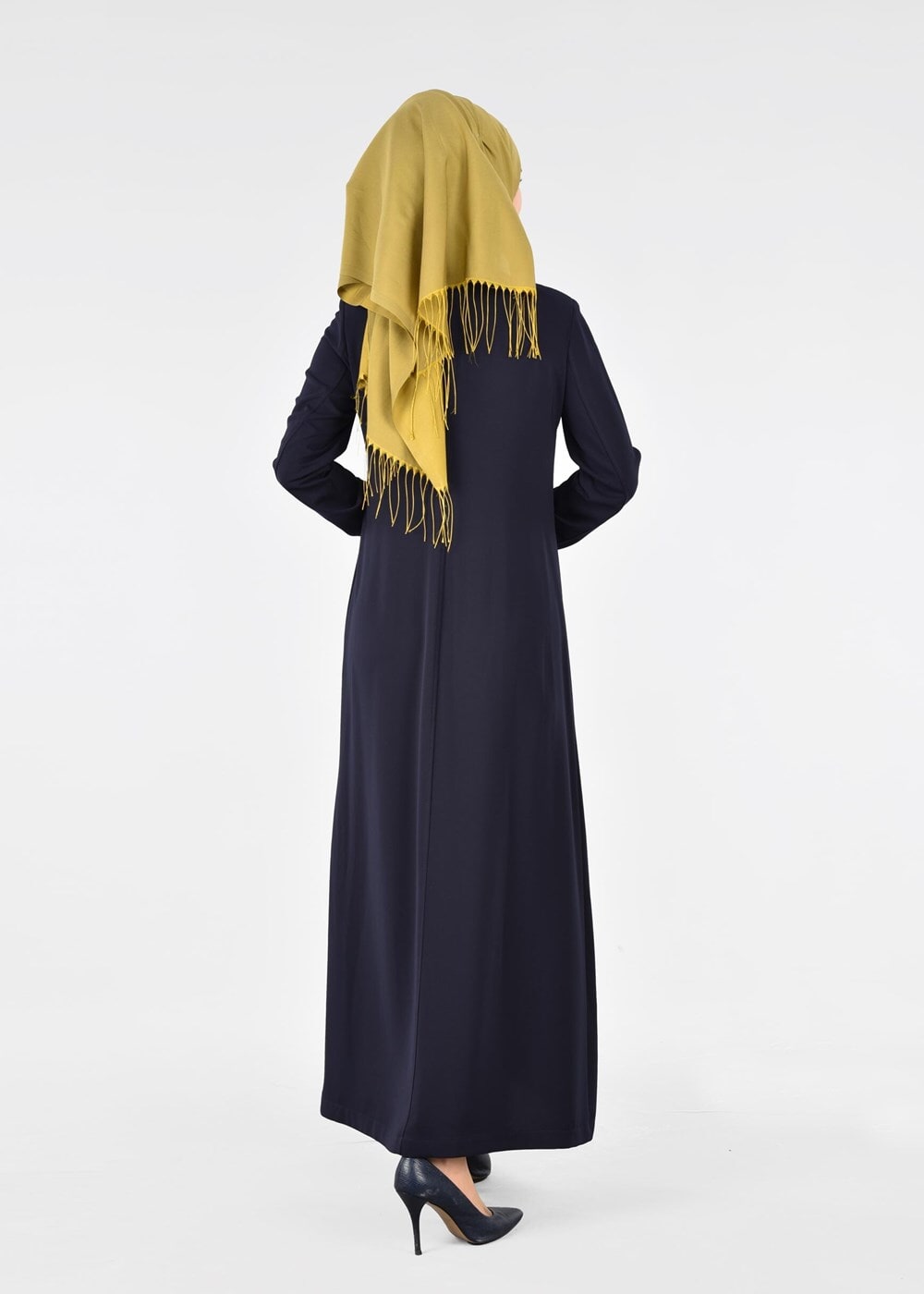 Tesettür giyim LACİVERT T 1737 Farah 6288 Pardesü-Alv Fashion