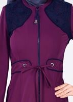 Tesettür giyim MOR T 1769 Lila 43597 Pardesü -Alv Fashion