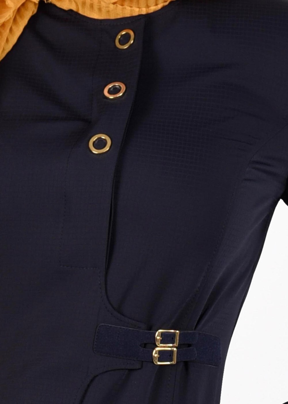 Tesettür giyim LACİVERT T 1774 Ferda Tesettür 55539 Pardesü-Alv Fashion