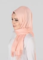 Tesettür giyim PUDRA T 9834 ALVİNA  KIRÇILLI ŞAL