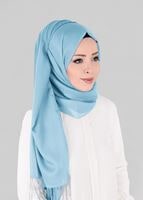 Tesettür giyim MAVİ T 9849 ALVİNA TURLU ŞİFON ŞAL