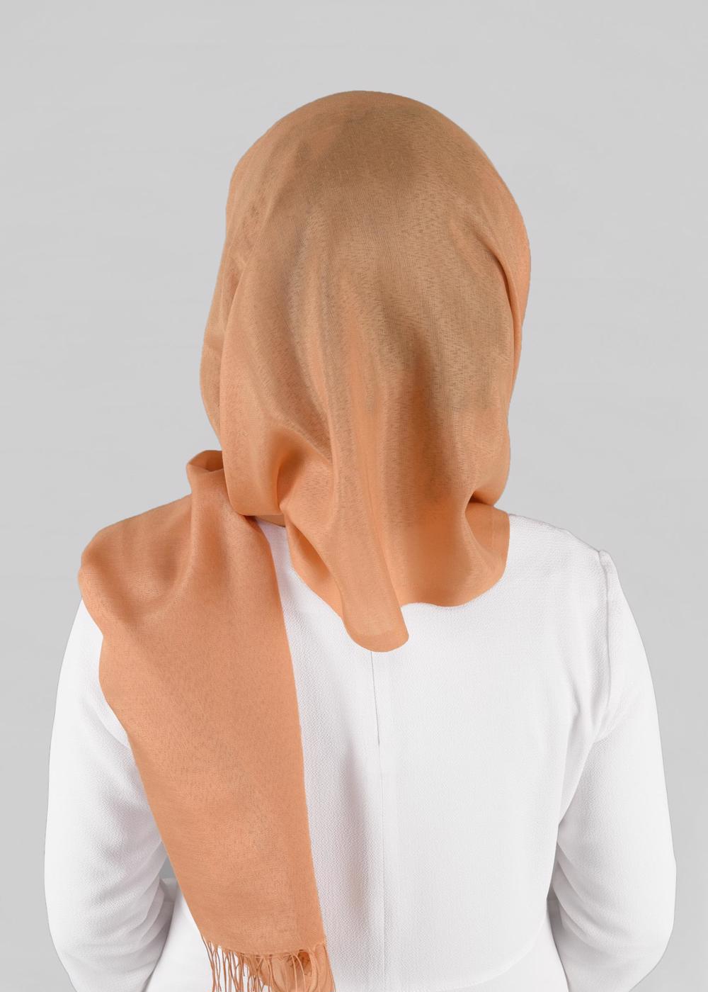 Tesettür giyim PUDRA T 9856 ALVİNA PUNTO KETEN ŞAL