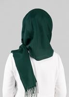 Tesettür giyim YEŞİL T 9856 ALVİNA PUNTO KETEN ŞAL